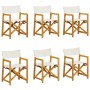 Folding garden chairs 6 units, cream white fabric by , Garden chairs - Ref: Foro24-3208917, Price: 326,66 €, Discount: %