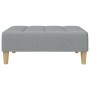 Sofá cama de 2 plazas con taburete tela gris claro de , Sofás - Ref: Foro24-3258141, Precio: 334,88 €, Descuento: %