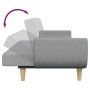 Sofá cama de 2 plazas con taburete tela gris claro de , Sofás - Ref: Foro24-3258141, Precio: 334,88 €, Descuento: %