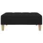 Sofá cama de 2 plazas con taburete tela negro de , Sofás - Ref: Foro24-3258143, Precio: 330,86 €, Descuento: %