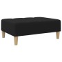 Sofá cama de 2 plazas con taburete tela negro de , Sofás - Ref: Foro24-3258143, Precio: 330,86 €, Descuento: %