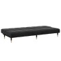 Sofá cama de 2 plazas con taburete terciopelo negro de , Sofás - Ref: Foro24-3258148, Precio: 308,99 €, Descuento: %