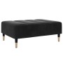 Sofá cama de 2 plazas con taburete terciopelo negro de , Sofás - Ref: Foro24-3258148, Precio: 308,99 €, Descuento: %