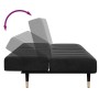 Sofá cama de 2 plazas con taburete terciopelo negro de , Sofás - Ref: Foro24-3258148, Precio: 314,55 €, Descuento: %