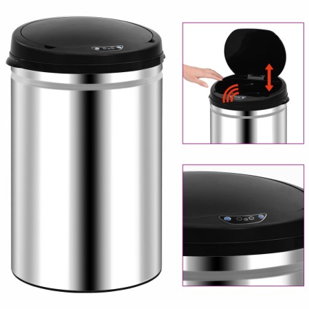 Trash can with automatic sensor 30 L stainless steel by vidaXL, Garbage cans and trash cans - Ref: Foro24-322692, Price: 76,5...