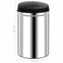 Trash can with automatic sensor 30 L stainless steel by vidaXL, Garbage cans and trash cans - Ref: Foro24-322692, Price: 76,5...