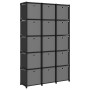 Estantería de 15 cubos con cajas de tela negro 103x30x175,5 cm de vidaXL, Librerías y estanterías - Ref: Foro24-322619, Preci...