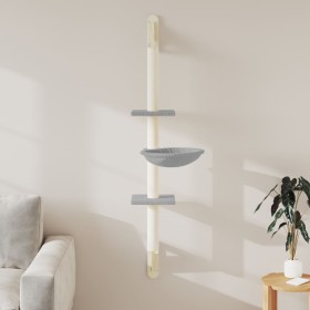 Light gray wall-mounted scratching post for cats, 142.5 cm by , Cat furniture - Ref: Foro24-172396, Price: 31,34 €, Discount: %