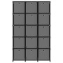 Estantería de 15 cubos con cajas de tela negro 103x30x175,5 cm de vidaXL, Librerías y estanterías - Ref: Foro24-322619, Preci...