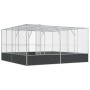 Silver steel birdcage 418x414x212 cm by , Feet and bird cages - Ref: Foro24-172588, Price: 858,66 €, Discount: %