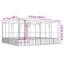 Silver steel birdcage 418x414x212 cm by , Feet and bird cages - Ref: Foro24-172588, Price: 858,66 €, Discount: %