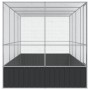 Aviary with silver-colored steel extension 418x207x212 cm by , Feet and bird cages - Ref: Foro24-3214272, Price: 569,43 €, Di...