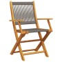 Reclining garden chairs 6 pcs solid acacia wood gray by , Garden chairs - Ref: Foro24-3214569, Price: 420,39 €, Discount: %