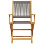 Reclining garden chairs 6 pcs solid acacia wood gray by , Garden chairs - Ref: Foro24-3214569, Price: 420,39 €, Discount: %