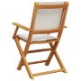 Folding garden chairs 4 units solid wood and cream fabric by , Garden chairs - Ref: Foro24-3214574, Price: 242,36 €, Discount: %