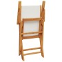 Folding garden chairs 4 units solid wood and cream fabric by , Garden chairs - Ref: Foro24-3214574, Price: 242,36 €, Discount: %