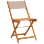 Folding garden chairs 8 pcs solid wood and taupe fabric by , Garden chairs - Ref: Foro24-3214618, Price: 324,57 €, Discount: %