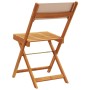 Folding garden chairs 8 pcs solid wood and taupe fabric by , Garden chairs - Ref: Foro24-3214618, Price: 324,57 €, Discount: %