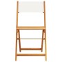 Folding garden chairs 6 units solid wood and cream fabric by , Garden chairs - Ref: Foro24-3214611, Price: 243,92 €, Discount: %