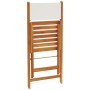 Folding garden chairs 6 units solid wood and cream fabric by , Garden chairs - Ref: Foro24-3214611, Price: 243,92 €, Discount: %