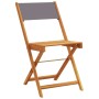 Folding garden chairs 4 pcs solid wood and anthracite fabric by , Garden chairs - Ref: Foro24-3214613, Price: 165,56 €, Disco...