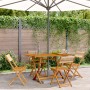 Folding garden chairs 4 pcs solid acacia wood beige by , Garden chairs - Ref: Foro24-3214607, Price: 182,11 €, Discount: %