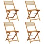 Folding garden chairs 4 pcs solid acacia wood beige by , Garden chairs - Ref: Foro24-3214607, Price: 182,11 €, Discount: %