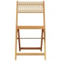 Folding garden chairs 4 pcs solid acacia wood beige by , Garden chairs - Ref: Foro24-3214607, Price: 182,11 €, Discount: %