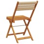 Folding garden chairs 4 pcs solid acacia wood beige by , Garden chairs - Ref: Foro24-3214607, Price: 182,11 €, Discount: %