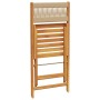 Folding garden chairs 4 pcs solid acacia wood beige by , Garden chairs - Ref: Foro24-3214607, Price: 182,11 €, Discount: %