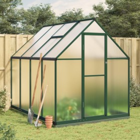 Greenhouse with green aluminum base frame 224x169x202 cm by , Greenhouses - Ref: Foro24-3266324, Price: 502,99 €, Discount: %