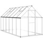 Greenhouse with silver aluminum base frame 334x169x195 cm by , Greenhouses - Ref: Foro24-3266326, Price: 571,99 €, Discount: %