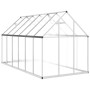 Greenhouse with silver aluminum base frame 334x169x195 cm by , Greenhouses - Ref: Foro24-3266326, Price: 571,99 €, Discount: %