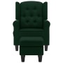 Sillón de masaje con reposapiés tela verde oscuro de vidaXL, Sillones de masaje eléctricos - Ref: Foro24-320167, Precio: 265,...