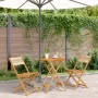 3-piece bistro set made of beige polypropylene and solid wood by , Garden sets - Ref: Foro24-3281747, Price: 139,99 €, Discou...