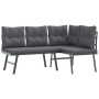 Garden bench cushions 2 pieces steel powder coated black by , garden benches - Ref: Foro24-4008105, Price: 232,89 €, Discount: %