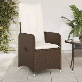 Sillones reclinables jardín con cojines marrones 2 uds ratán PE de , Sillas de jardín - Ref: Foro24-365686, Precio: 264,14 €,...