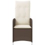 Reclining garden armchairs with brown cushions 2 units PE rattan by , Garden chairs - Ref: Foro24-365686, Price: 264,14 €, Di...