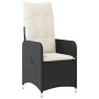 Reclining garden chairs with table 2 pcs black PE rattan by , Garden chairs - Ref: Foro24-365690, Price: 261,97 €, Discount: %