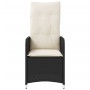 Reclining garden chairs with table 2 pcs black PE rattan by , Garden chairs - Ref: Foro24-365690, Price: 261,97 €, Discount: %