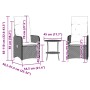 Reclining garden chairs with table 2 pcs gray PE rattan by , Garden chairs - Ref: Foro24-365692, Price: 266,21 €, Discount: %