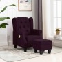 Sillón de masaje con reposapiés tela morado de vidaXL, Sillones de masaje eléctricos - Ref: Foro24-320168, Precio: 235,54 €, ...