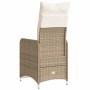 Garden reclining armchairs with beige cushions 2 units PE rattan by , Garden chairs - Ref: Foro24-365703, Price: 287,17 €, Di...