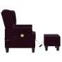 Sillón de masaje con reposapiés tela morado de vidaXL, Sillones de masaje eléctricos - Ref: Foro24-320168, Precio: 235,54 €, ...