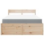 Bed with drawers and solid pine wood mattress 140x190 cm by , Beds and slatted bases - Ref: Foro24-3281910, Price: 472,67 €, ...