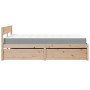 Bed with drawers and solid pine wood mattress 140x190 cm by , Beds and slatted bases - Ref: Foro24-3281910, Price: 472,67 €, ...