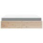 Bed with solid pine wood mattress 180x200 cm by , Beds and slatted bases - Ref: Foro24-3281925, Price: 434,56 €, Discount: %