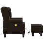 Sillón de masaje con reposapiés tela marrón oscuro de vidaXL, Sillones de masaje eléctricos - Ref: Foro24-320166, Precio: 252...