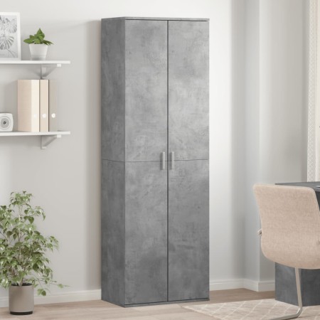 Tall engineered wood sideboard in gray concrete 60x35x180 cm by , Lockers and storage cabinets - Ref: Foro24-3276668, Price: ...