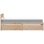 Bed with drawers and solid white pine mattress 90x190 cm by , Beds and slatted bases - Ref: Foro24-3281919, Price: 304,16 €, ...